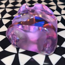 Pink Iridescent Crystal Paper Weight