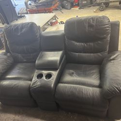 Electric Leather Couch 