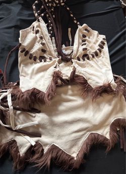 Costume Dress with Fur Trim