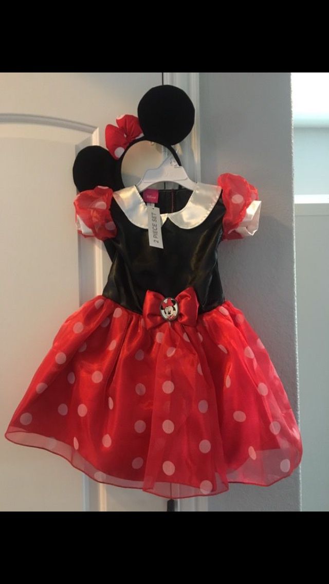 Brand new Minnie Mouse costume 2T-5T, includes headband with ears