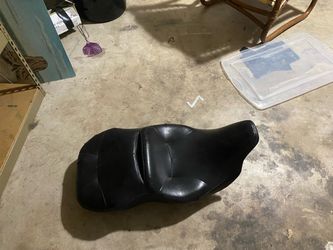 Black Motorcycle Two-Up Seat
