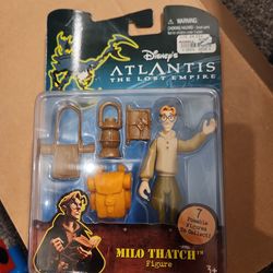 Mattel 2000 Disney's Atlantis The Lost Empire Milo Thatch 4" Action Figure NIB