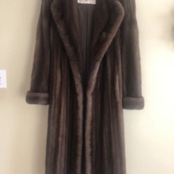 Beautiful mink coat,ear warmers ,& hat. 
