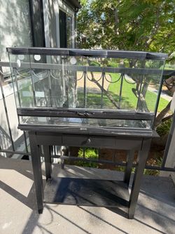 Glass Reptile Terrarium with Black Stand
