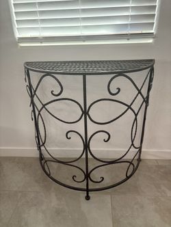 Half Moon Console Table- Metal 