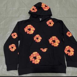 Black With Orange Denim Tears Hoodie