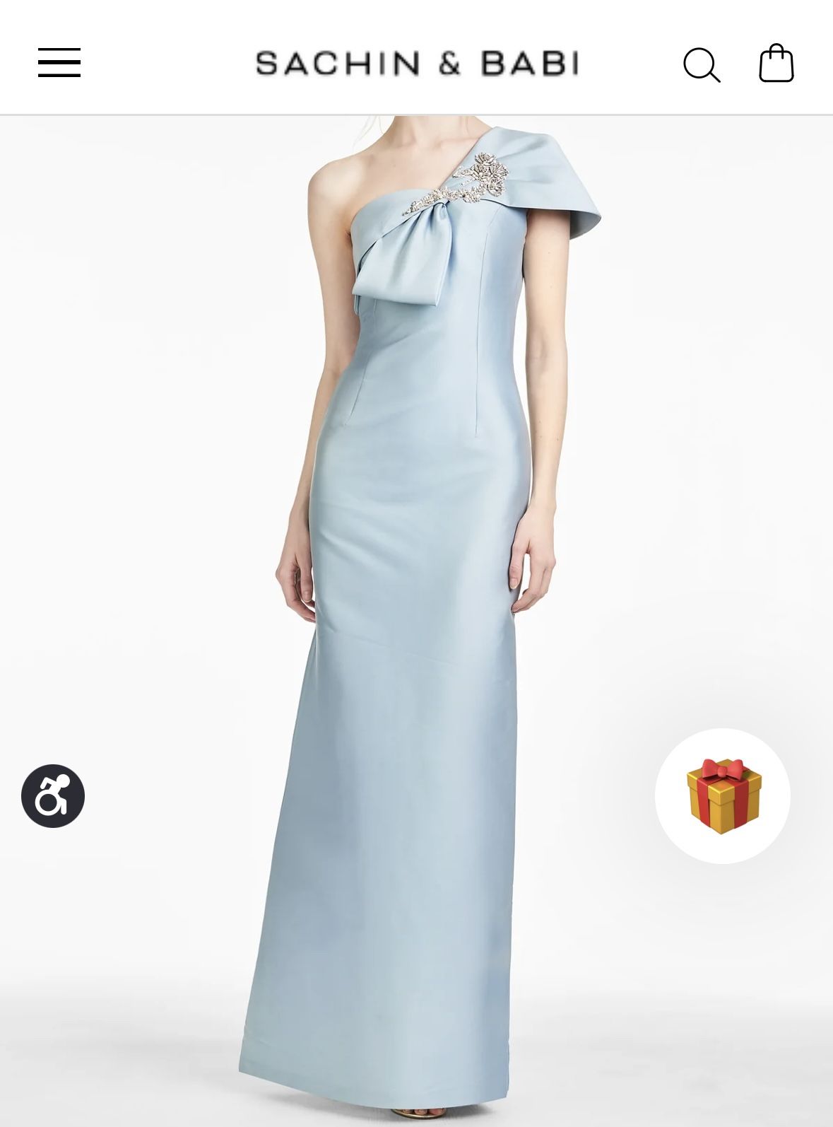 Sachin & Babi Ines Gown Powder Blue, Mother Of Bride