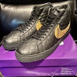 Supreme x Nike SB Blazer Mid QS Black DV5078-001 Size 12 Mens