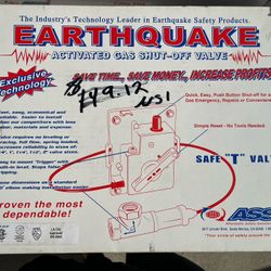 Earthquake Activated Gas Shut Off Valve 