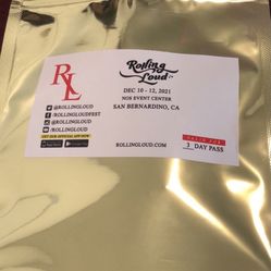 Rolling Loud 1 Ticket! 3 Days!! 