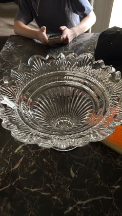 Crystal Fruit bowl heavy glass