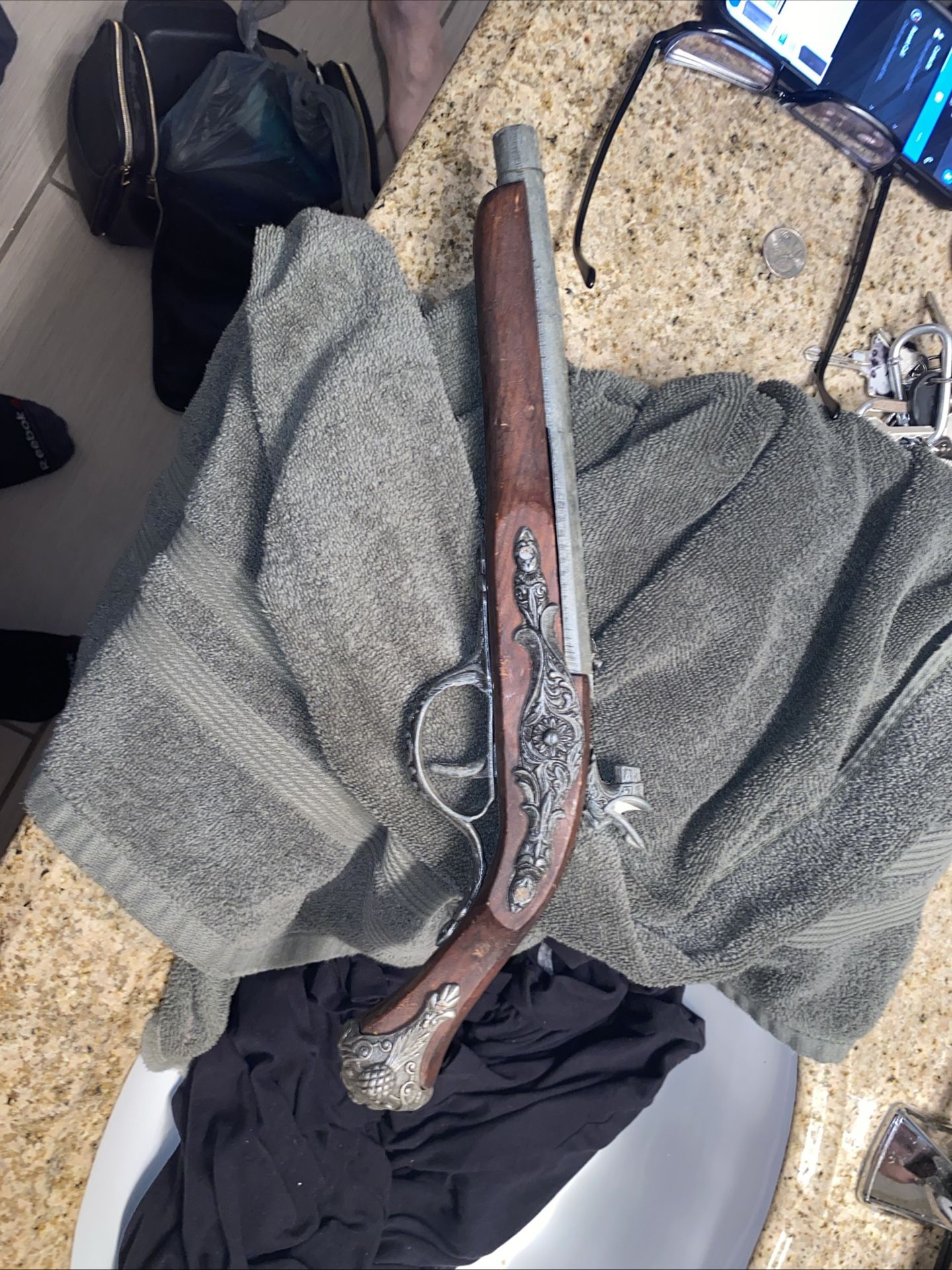 non-firing replica Flint Lock Wall Art