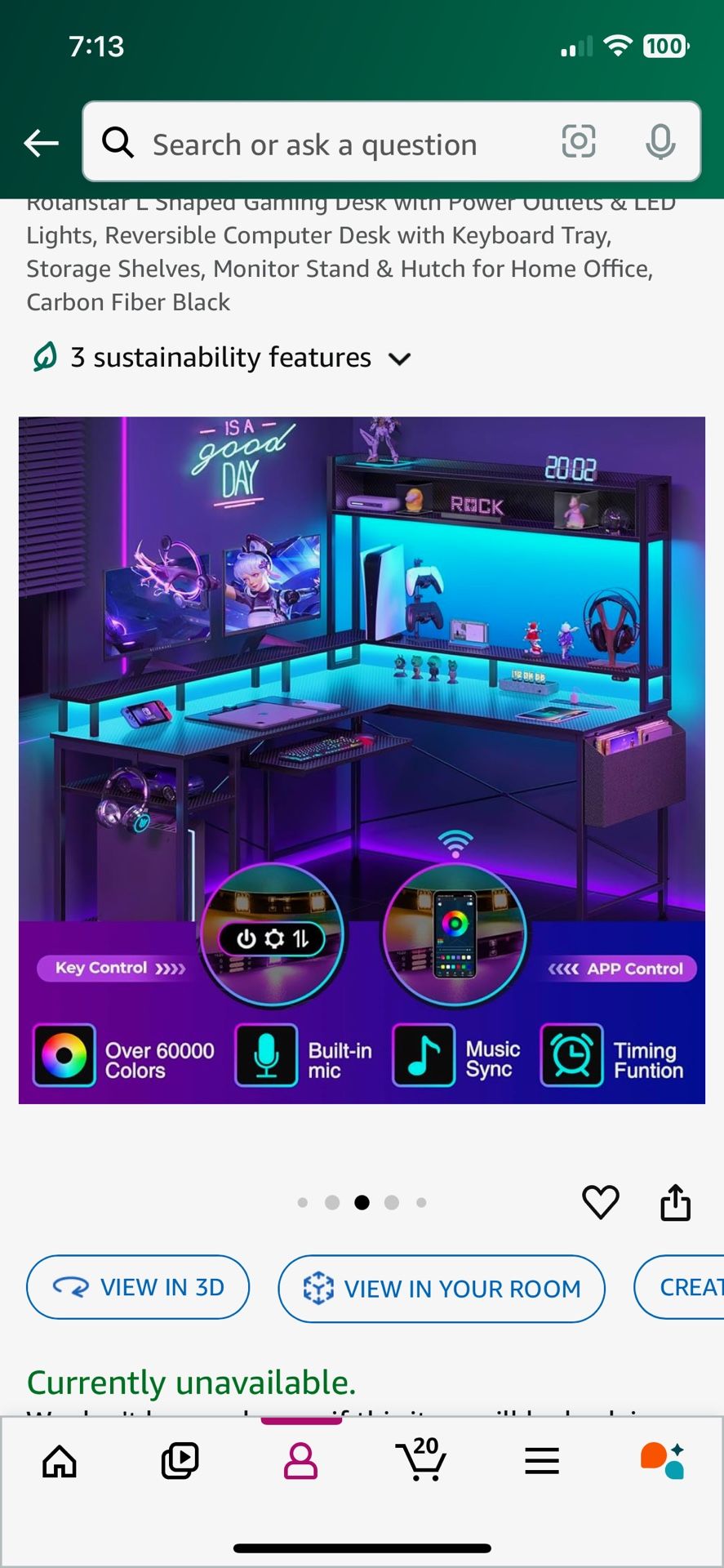 BRAND NEW L-Shaped Gaming Desk