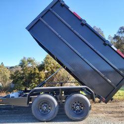 New 2024 8x10x4 6lug 12000lbs Dump Trailer 