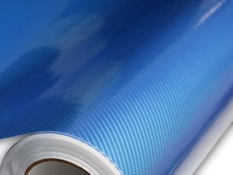6D/7D Carbon Fiber Vinyl Wrap Roll (Blue)
