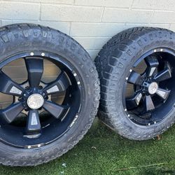Llantas 275/55R20 Goodyear Duratrac con Rines Hostile 20” – Juego de 4 – Para Troca (6 birlos)