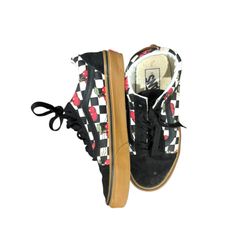 Cherry checked Vans