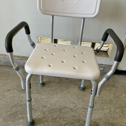Essential Bath Safety - Shower Bench With Arms And Back
