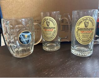 (3) Guinness mugs with handles