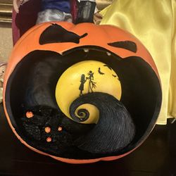 Disney’s Nightmare Before Christmas Jack & Sally Halloween LED Light Up Pumpkin