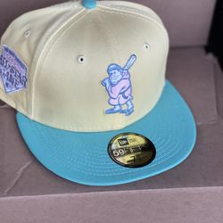 New Era San Diego Padres Fitted 59Fifty Hat 1992 All Star Patch Lemonade Edition 5950 Cap