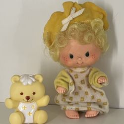 Vintage Strawberry Shortcake's Friend Butter Cookie with Original Pet Jelly Bear