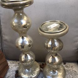 Glass candleholders Set
