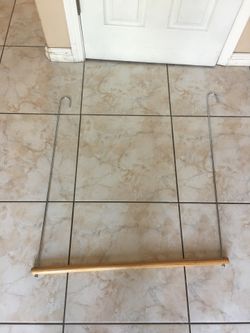 Used to hang clothes.