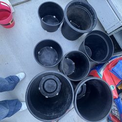 7 Maceteros De Placticos 7 Plastic Flowers Pots