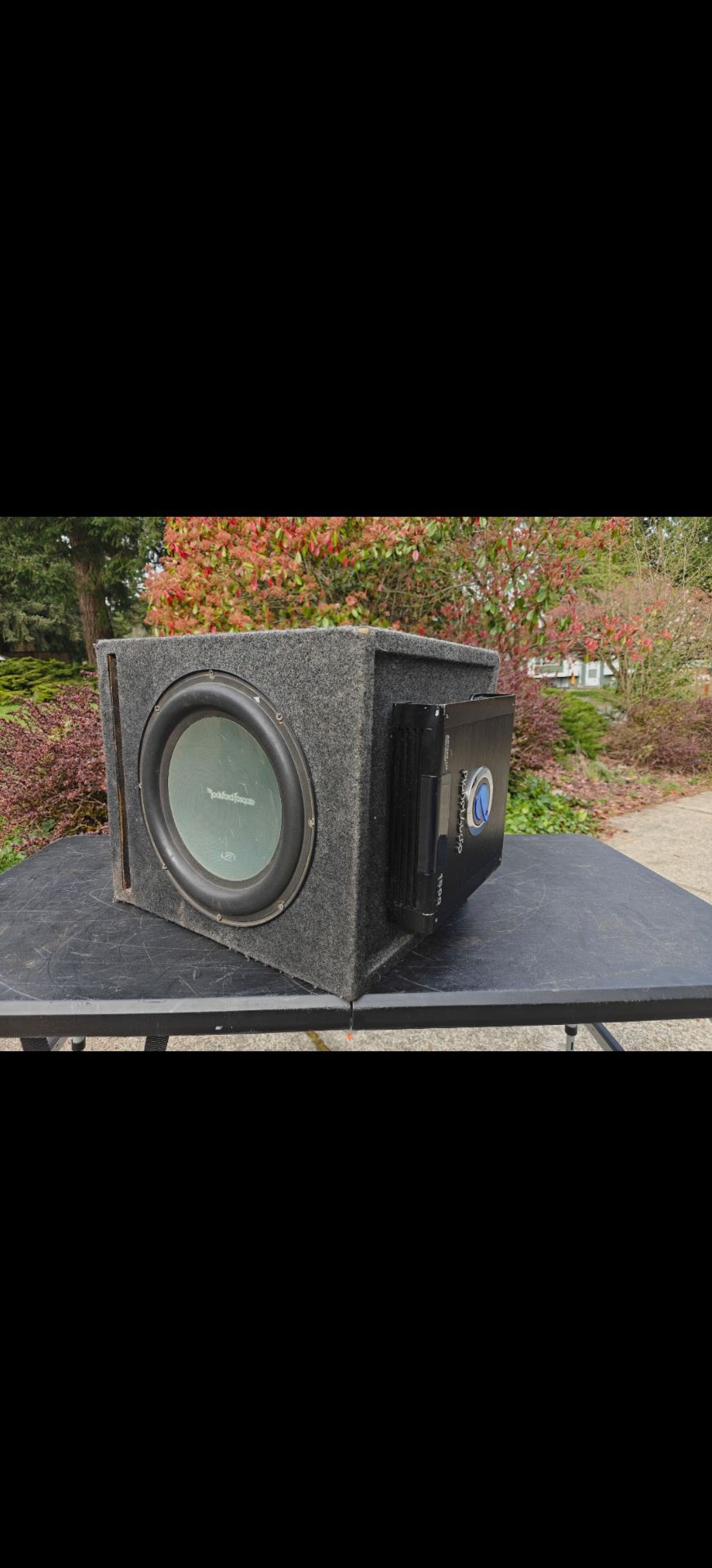Rockford Fosgate 12" sub with ported box and amp