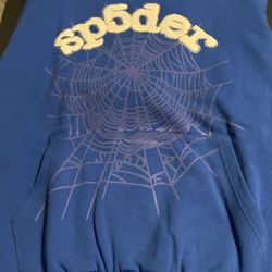 Dark Blue/White Bedazzle Spider Hoodie