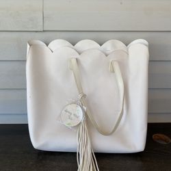 Arcadia Beauty Labs Spring Petal Tote Bag Purse Off White 314968