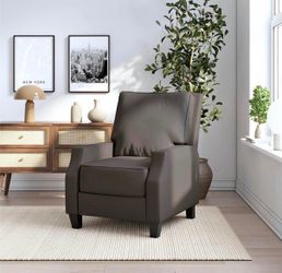 Pushback Recliner Chair for Living Room, Charcoal Microfiber