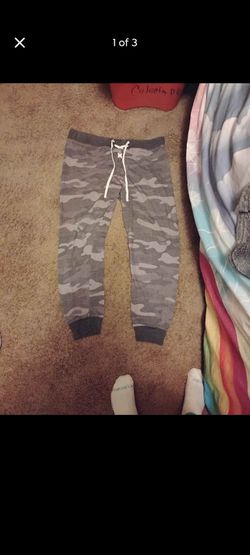 Gray Camo Jogger Sweatpants