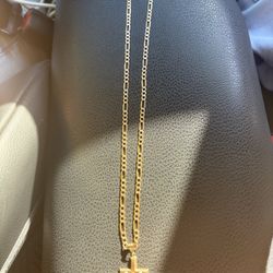 10k Curb Chain W/14k Pendant Set