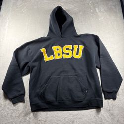 Vintage Russell Long Beach State Hoodie Men’s XL Black LBSU Y2K 90s #1104