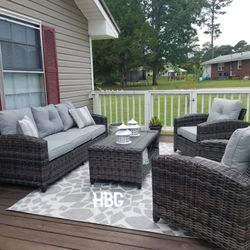 Outdoor Patio Conversation set , sofa, 2 chairs and coffee table