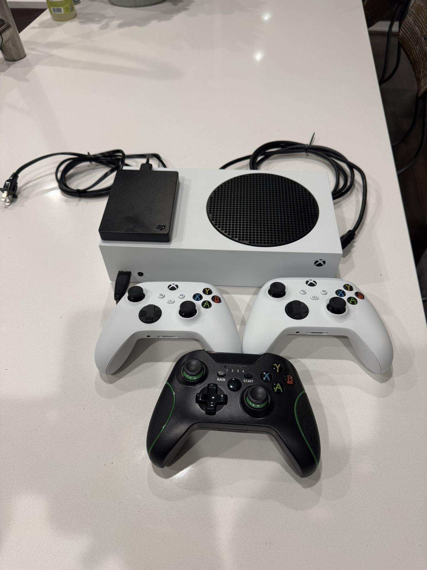 Microsoft Xbox Series S Console - 512GB, 3 Controllers, 2TB External Hard Drive