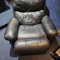 Black Leather Recliners Set Of 2