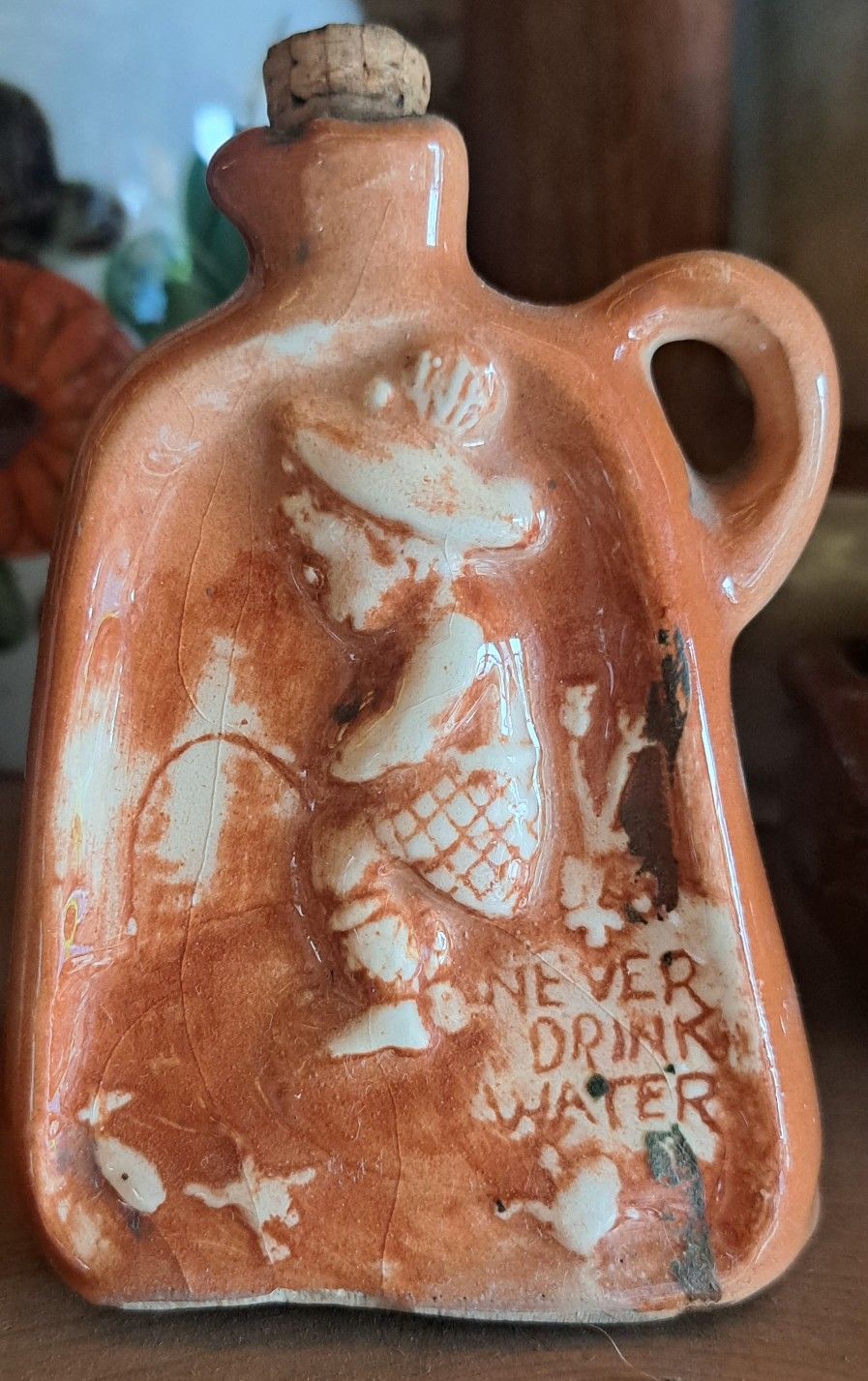 vintage porcelain flask