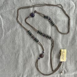 Max Amor Silver Necklace With Beads And 2 Round Stones