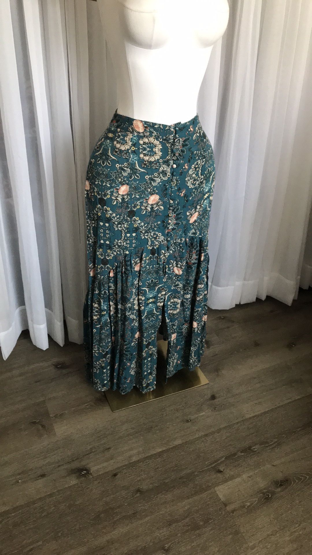 Boho Print Mermaid Slit Skirt Size M