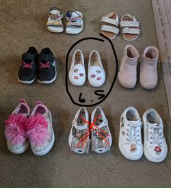 Toddler Girl Size 7 Shoes (except One With Lips Are 6.5) $10.00 each