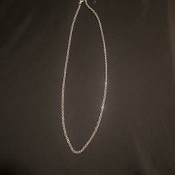 18 Inch White Gold Plated Silver Chain