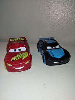 Disney Pixar Cars - TRACK TALKERS GLOW RACERS JACKSON STORM / MCQUEEN- Tested