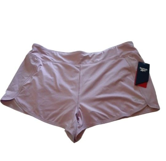 NEW Reebok Women's Light Purple Marathon Vector Workout Slim Shorts Size (XXL)