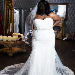 Wedding Dress Ivory/Champagne Size 18 Melissa Sweet