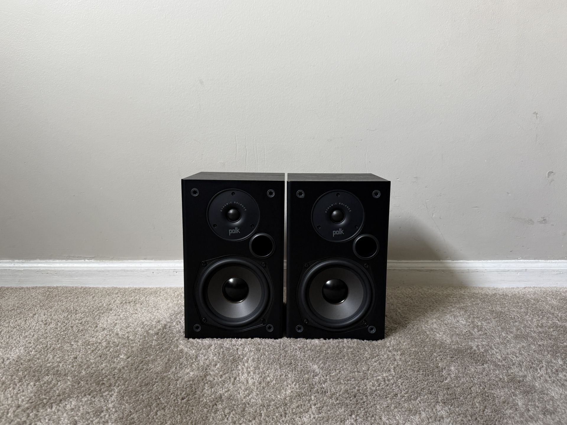 Polk Audio T15 2 Way Bookshelf Home Speakers