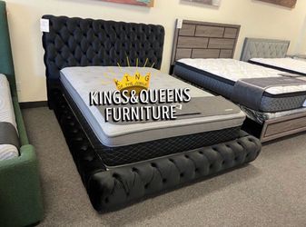 NEW QUEEN BED FRAME WITH MATTRESS