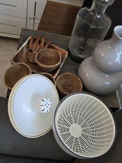 Wooden salad serving set & OXO Good Grips Salad Spinner